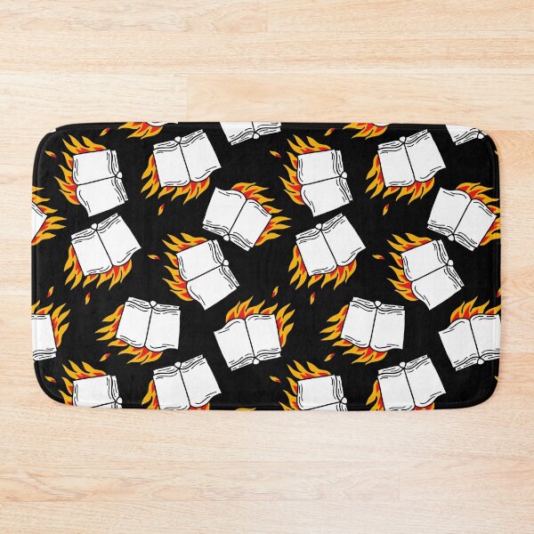 Item preview, book on fire illustration traditional tattoo flash seamless doodle pattern designed and sold by zizimentos.