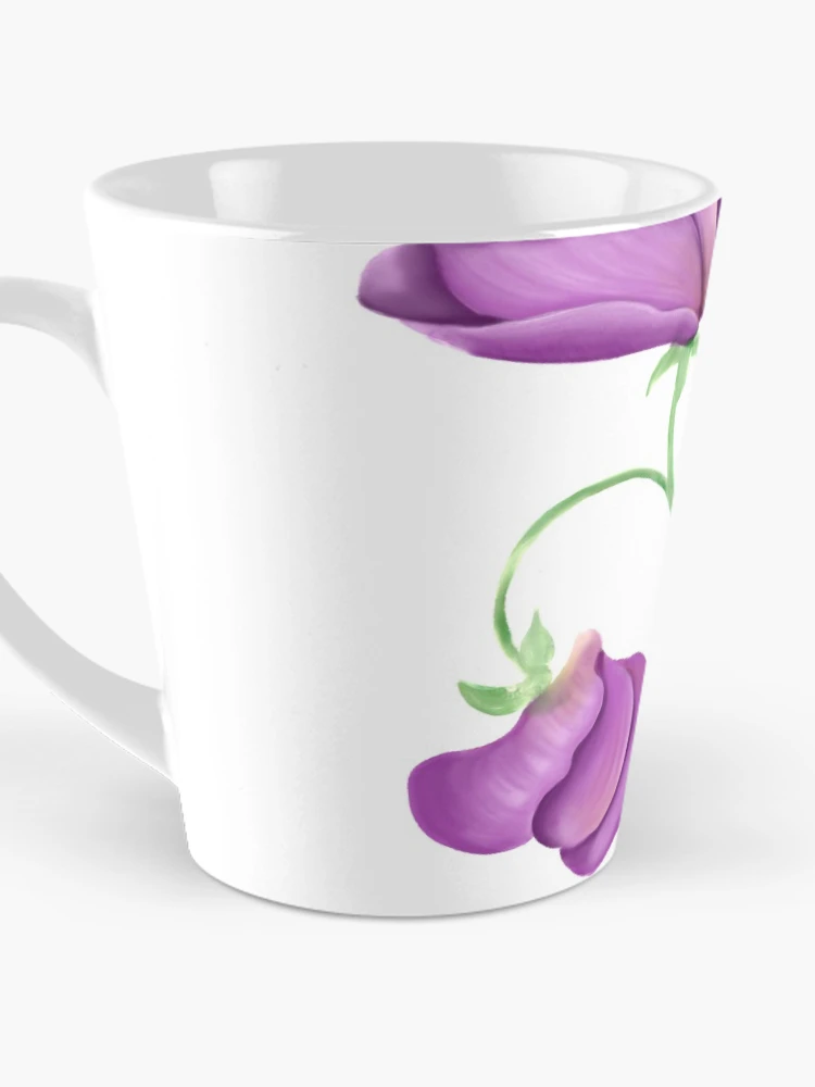 Thumbnail 3 of 4, Coffee Mug, Sweet pea designed and sold by pixiepatterns.