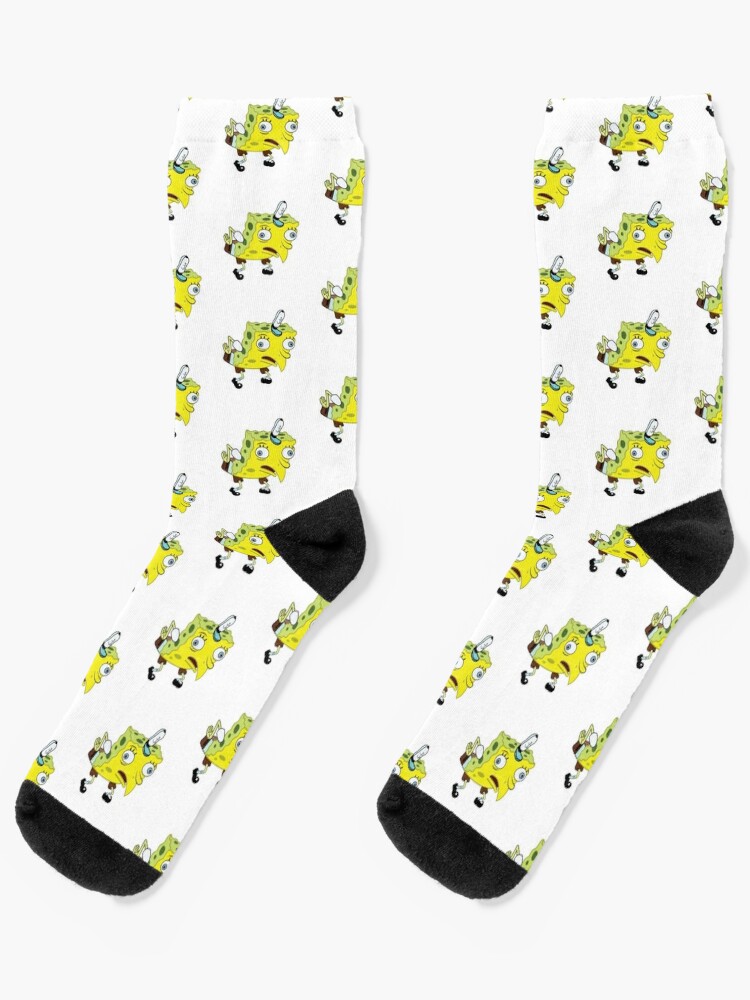 Spongebob Big Face Mens & Womens Unisex Cartoon Crew Socks