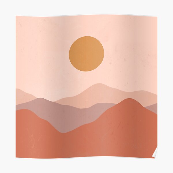 Boho Earthy Landscape Poster