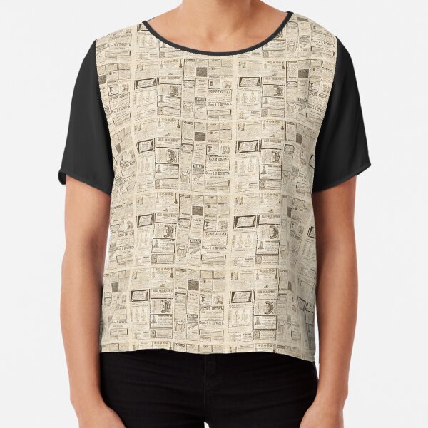 newspaper Chiffon Top