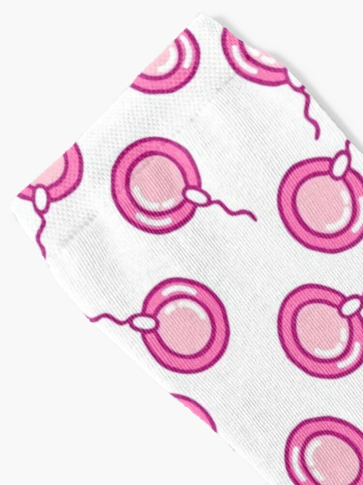 Discover ovum and sperm seamless doodle pattern | Socks