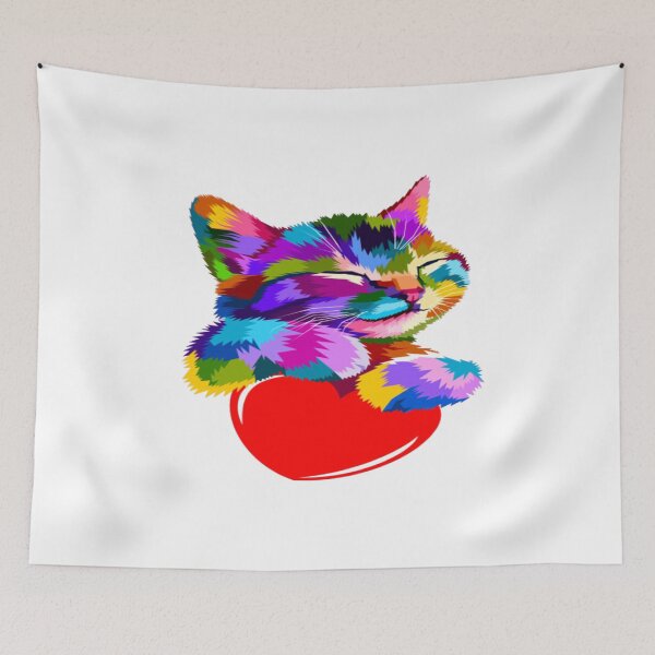 Item preview, smilin cat hug heart design - Gifts designed and sold by kedesign1.