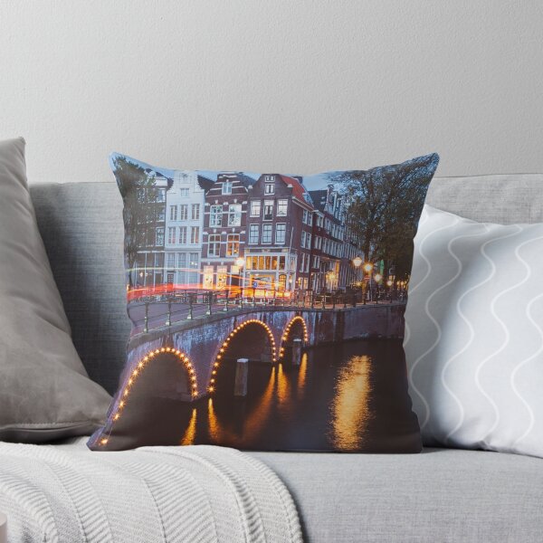 Item preview, Bridges over Amsterdam Canals (Amsterdam Canal Bridge) on a summer evening designed and sold by michieldros.