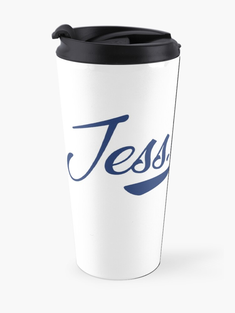 Alternate view of Jess.Travel Logo Reverse Blue Travel Mug