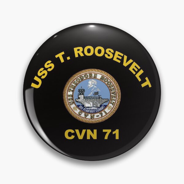 Item preview, USS Theodore Roosevelt (CVN-71) Crest for Dark Colors designed and sold by Nikki SpaceStuffPlus.