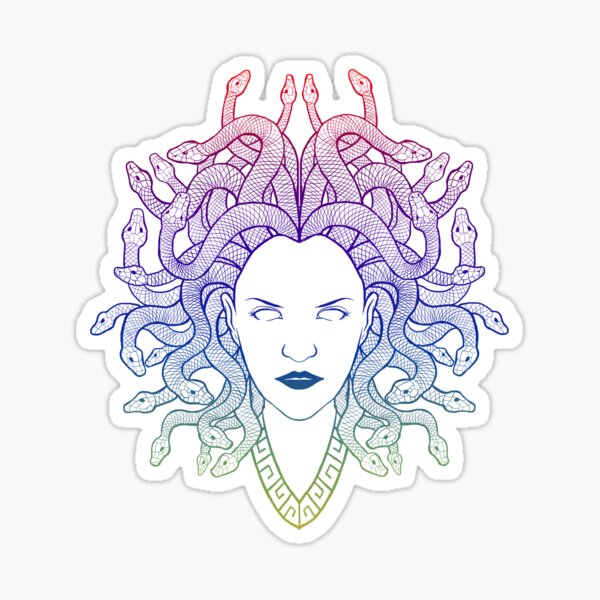 Medusa (colors) Sticker