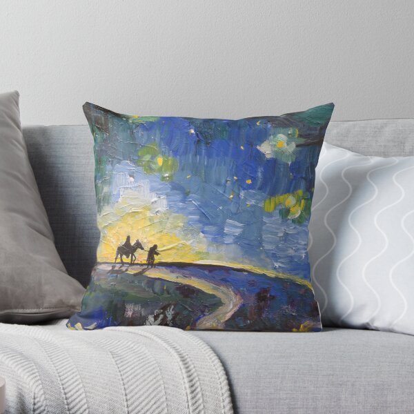 The Road to Bethlehem Throw Pillow