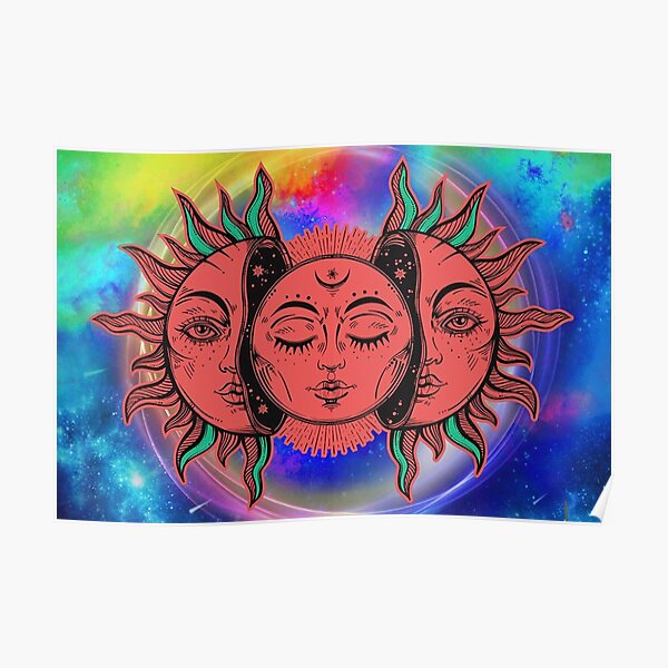 Sun And Moon Poster For Sale By Basakyavuz Redbubble