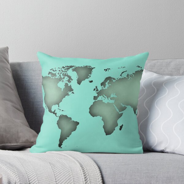 Item preview, Greenish silhouette of world map designed and sold by AlbertoRuiZ.