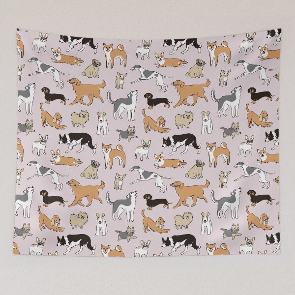 Item preview, Dogs Fun pink designed and sold by AnaAnaDesign.