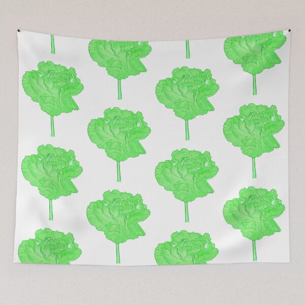 Item preview, Bright Sunny bold green carnation ink and watercolour style pop art designed and sold by Latch Farm  Studios.