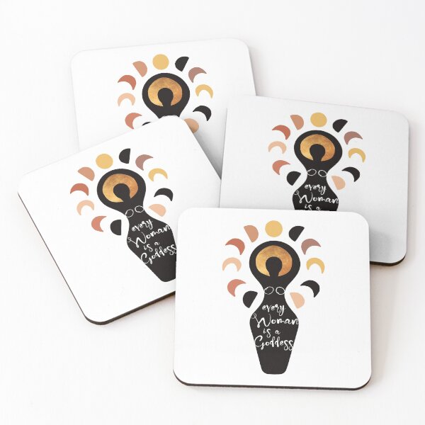 Item preview, Every Woman is a Goddess Feminist Quote Moon Phases Black Woman designed and sold by Inogitna Designs.