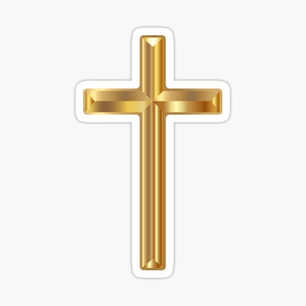 small gold cross stickers