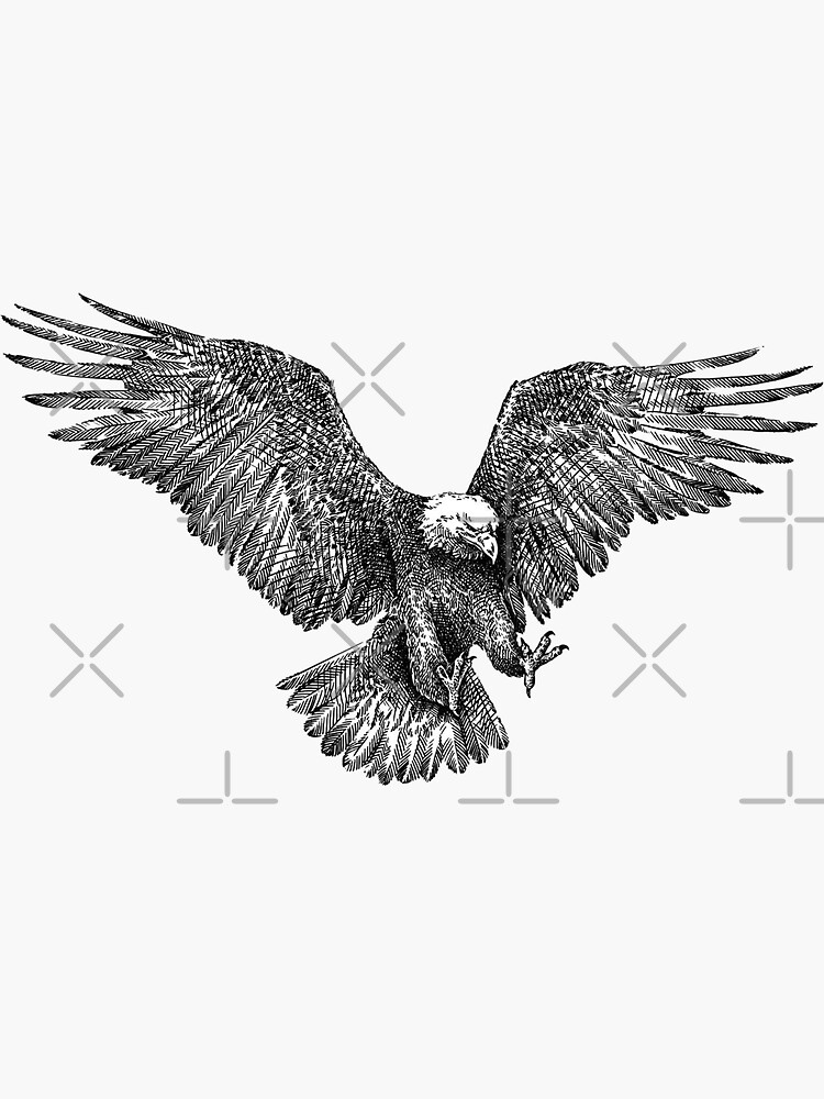 Freedom Eagle Sticker By Mengarda Redbubble