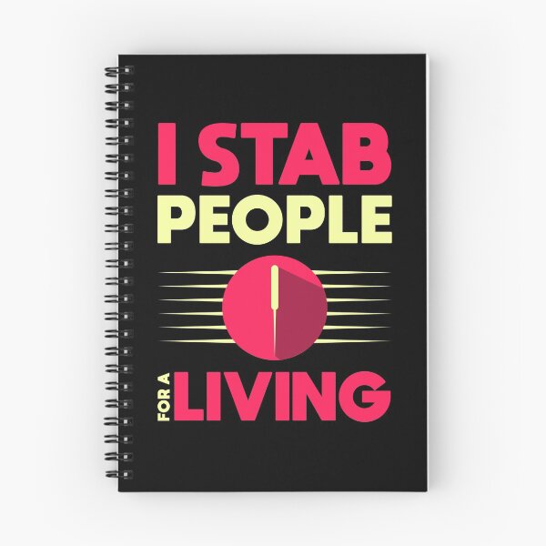 Item preview, I Stab People for a Living. Funny Acupuncturist design designed and sold by Gold Wings Tees.