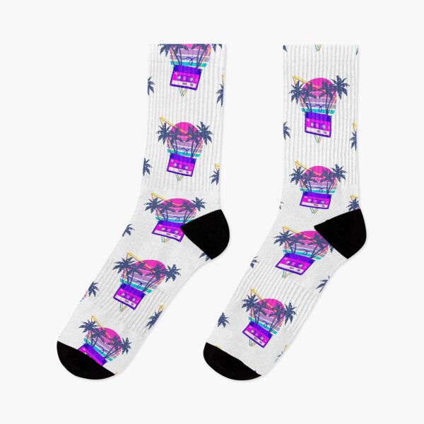 Item preview, 90s Vaporwave Sunset Cassette Tape in Outrun Synthwave style design designed and sold by D-C-Designs.