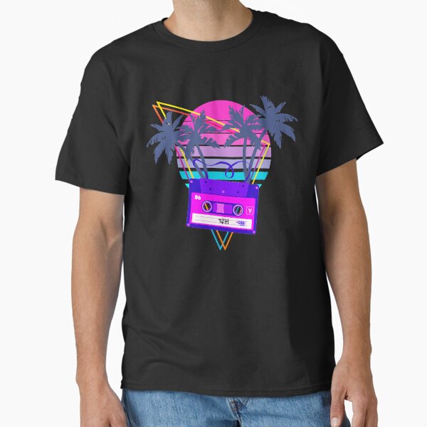 Item preview, 90s Vaporwave Sunset Cassette Tape in Outrun Synthwave style design designed and sold by D-C-Designs.