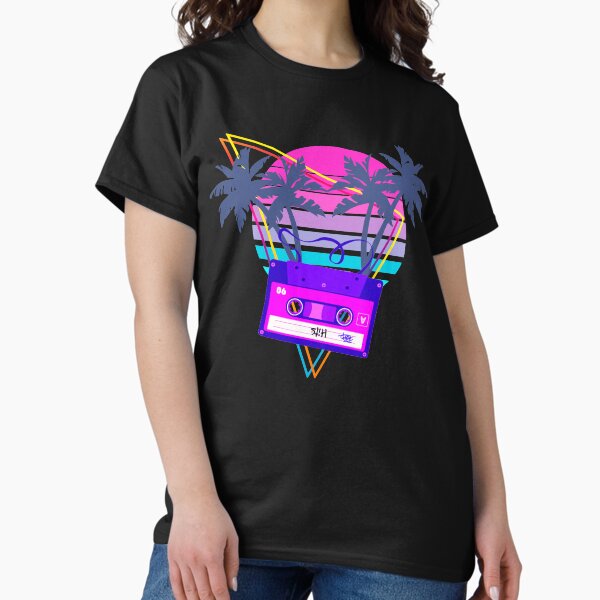 Item preview, 90s Vaporwave Sunset Cassette Tape in Outrun Synthwave style design designed and sold by D-C-Designs.