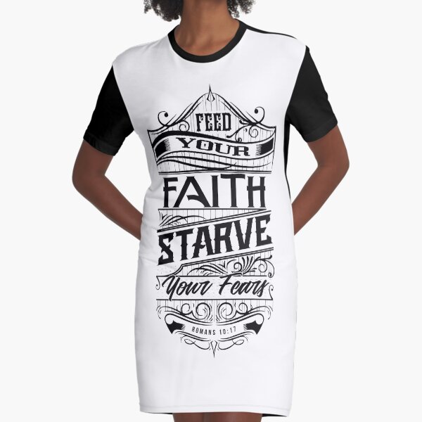 Feed Your Faith Graphic T-Shirt Dress