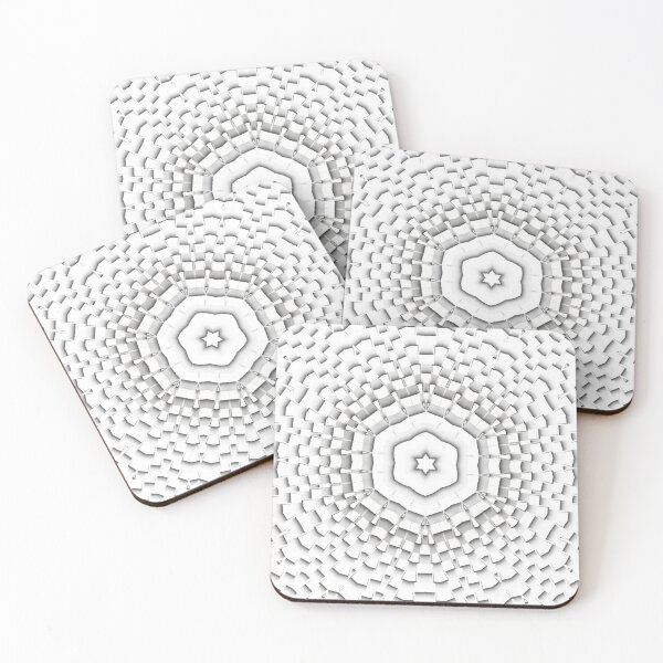 Item preview, 3D Grayscale Hexagon Geometric Art designed and sold by ThatKrisGuy.