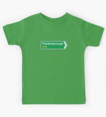 Middlesbrough, Road Sign, UK Kids Tee
