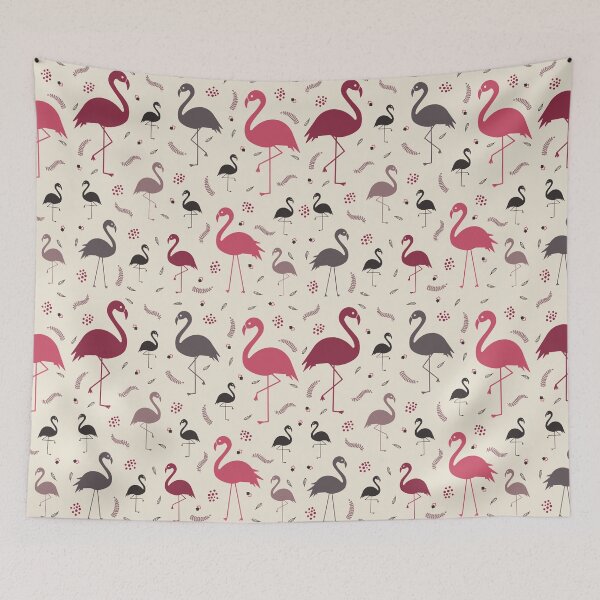 Aperçu de l'œuvre Motif oiseau flamant rose pastel créée et vendue par Simplulina.