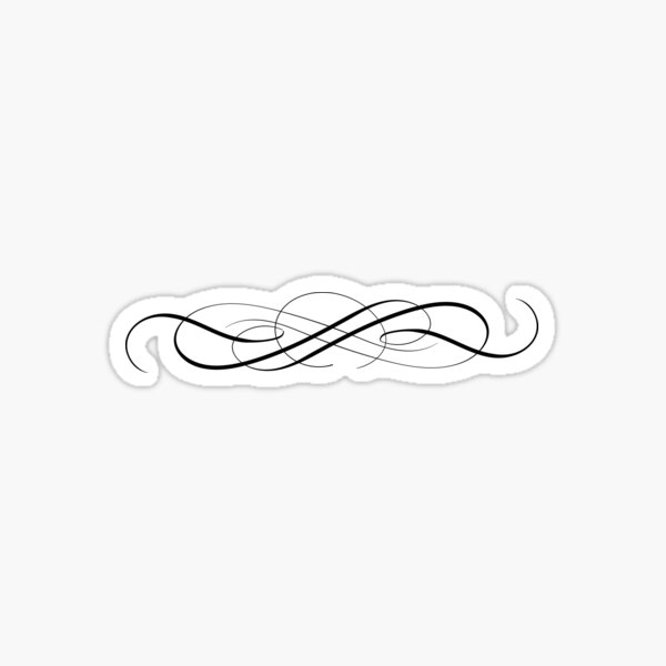 Swash Calligraphic Flourish Sticker For Sale By Agasilva Redbubble