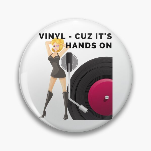 Item preview, Vinyl Cuz It's Hands On Black Text designed and sold by TWMBDesigns.
