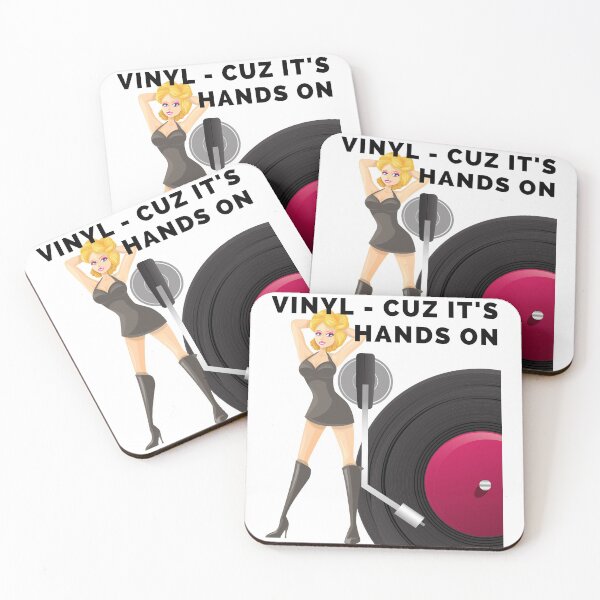 Item preview, Vinyl Cuz It's Hands On Black Text designed and sold by TWMBDesigns.