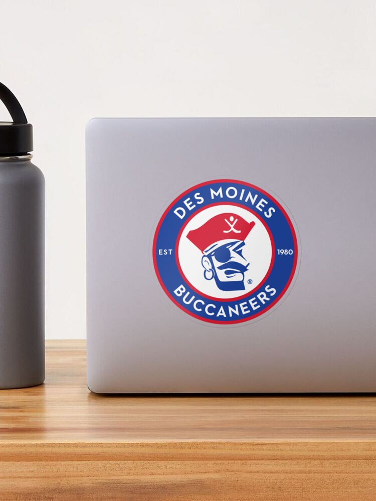 des moines buccaneers american  Sticker for Sale by JozlynnCraynev