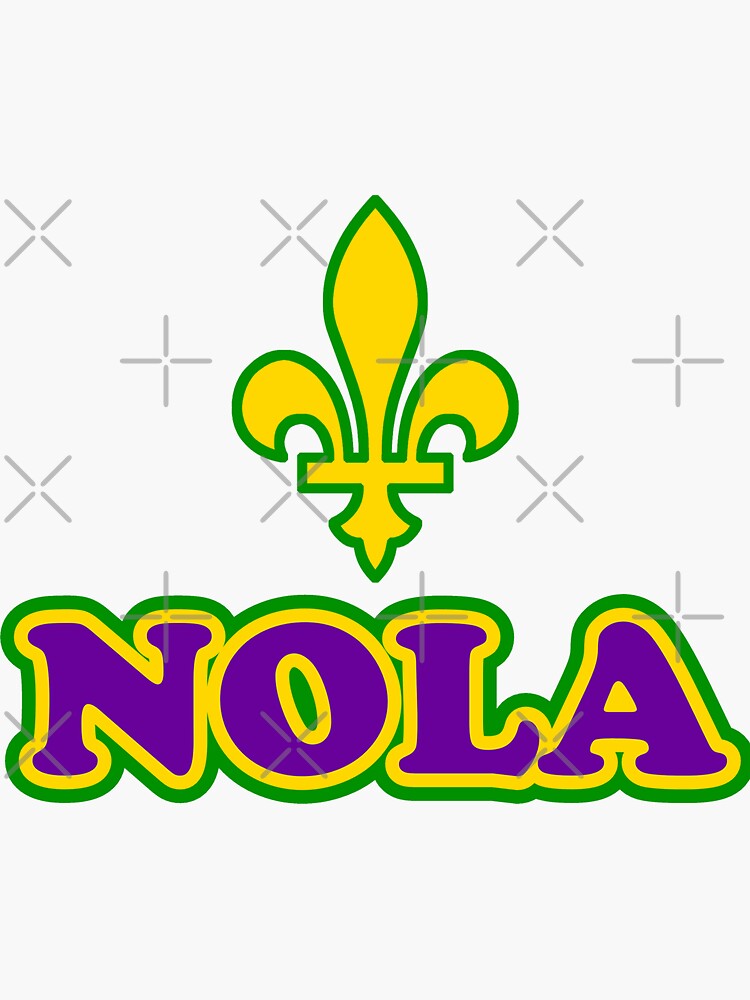 Thumbnail 3 of 3, Sticker, NOLA New Orleans Louisiana designed and sold by HolidayT-Shirts.