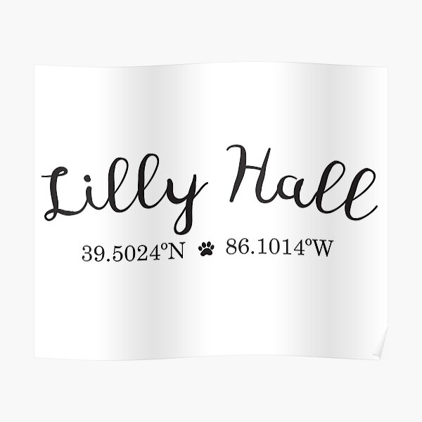 Lilly Hall Coordinates - Butler University Poster