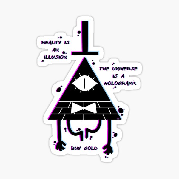 Gravity Falls Happy Bill Cipher Sticker Sticker Mania