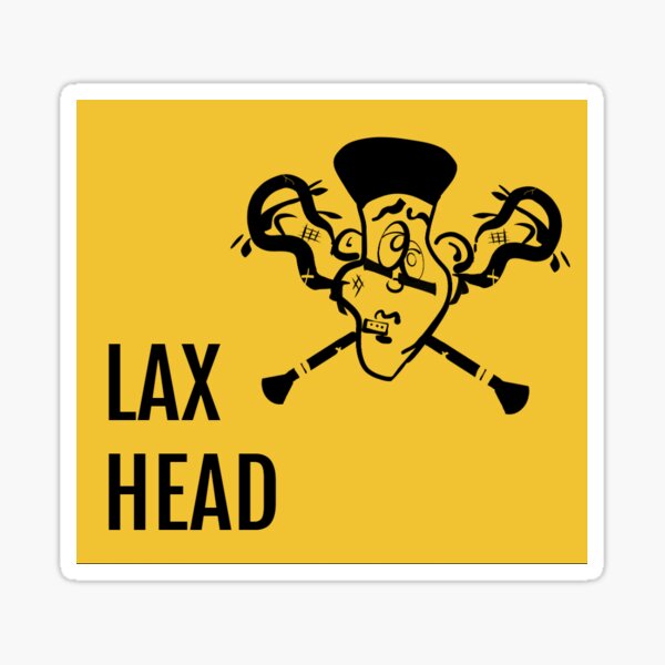 "Bright Yellow Lax Head Sticker " Sticker by laxhead Redbubble
