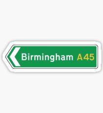 Birmingham, Road Sign, UK Sticker