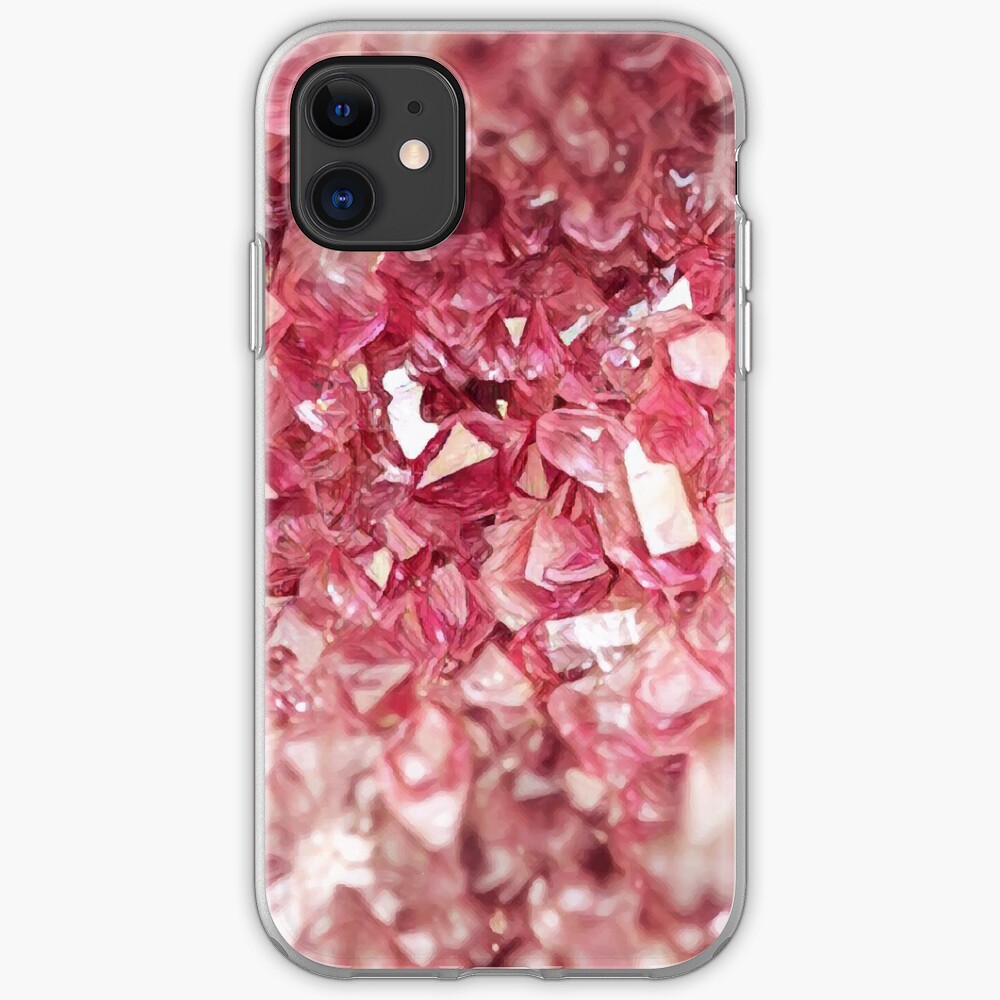Bubblegum Pink Crystal Cluster iPhone Case & Cover
