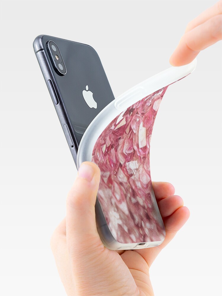 Alternate view of Bubblegum Pink Crystal Cluster iPhone Case & Cover