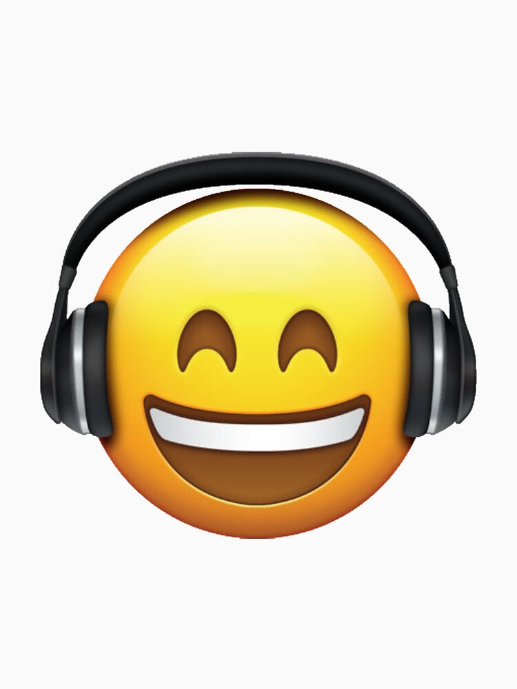 "Yellow emoji with headphones on" Tshirt by Matthew554a Redbubble