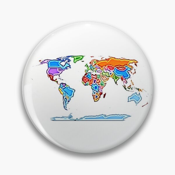 Item preview, Painting Style Colored World Map designed and sold by ramiro.