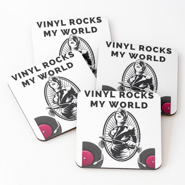 Item preview, Vinyl Rocks My World Black Text designed and sold by TWMBDesigns.