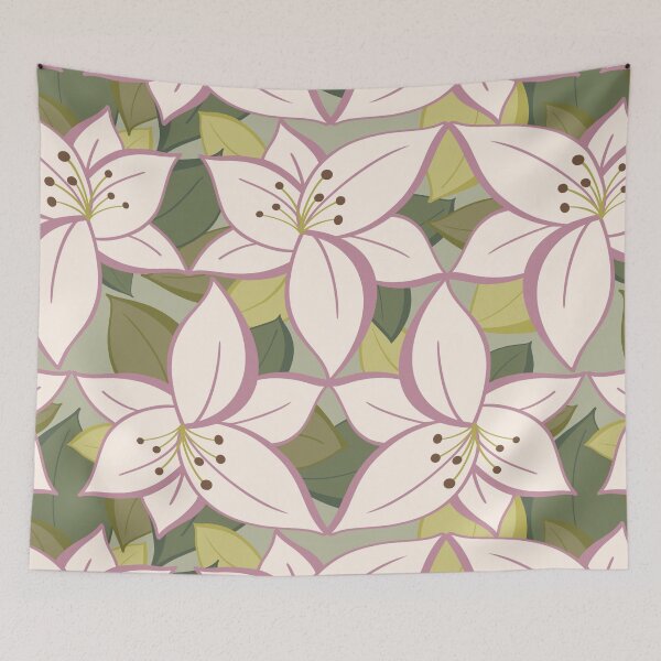 Item preview, Art Nouveau Mod Floral en morado y verde designed and sold by PipitAndFox.