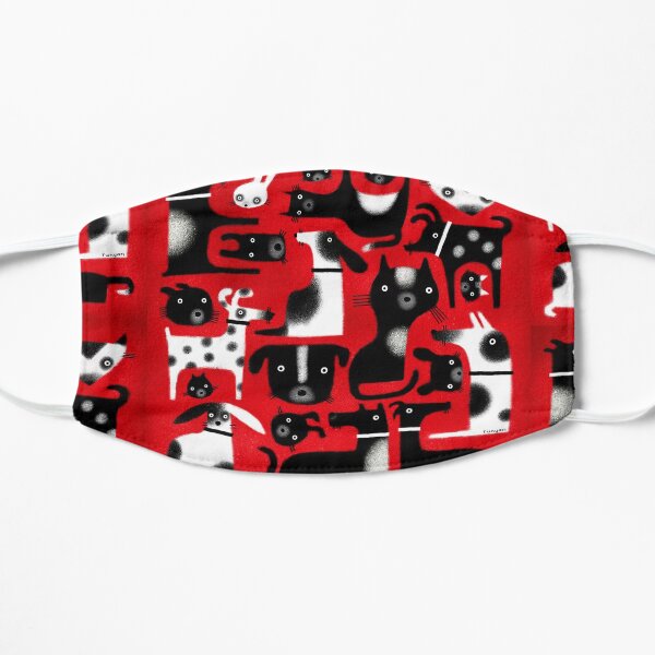 CRITTERS ON RED Mask