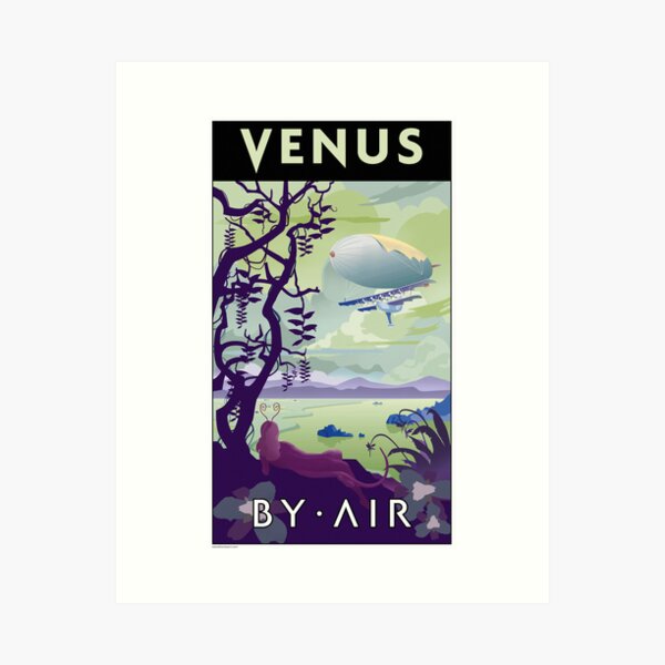 Item preview, Venus By Air Travel Poster designed and sold by stevethomasart.