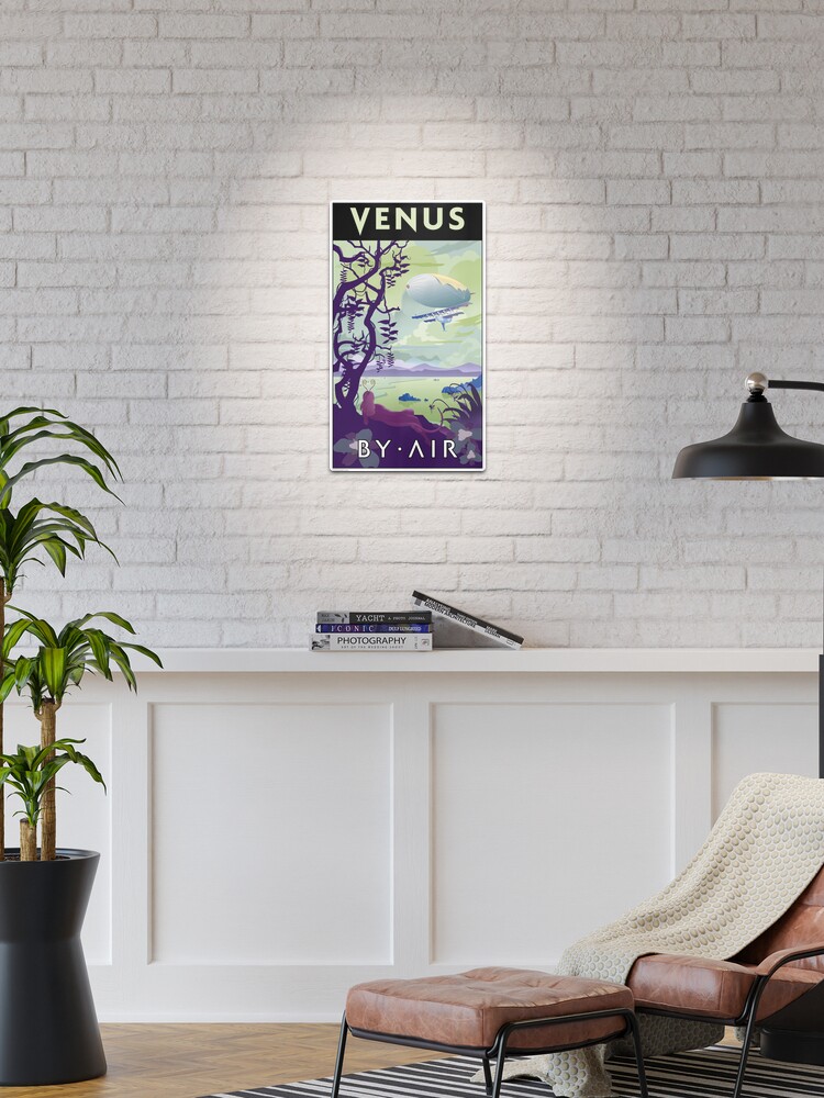 Thumbnail 1 of 4, Metal Print, Venus By Air Travel Poster designed and sold by stevethomasart.