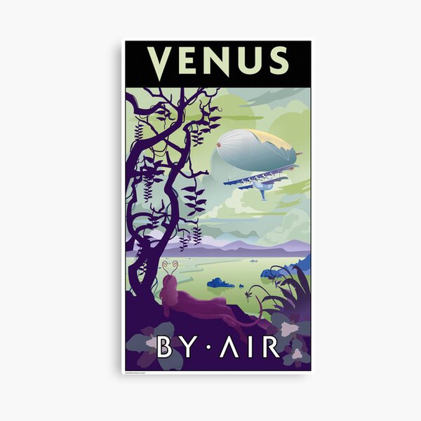 Venus By Air Travel Poster Canvas Print