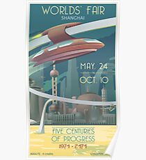 Futuristic Earth Travel Poster Poster