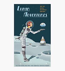 Moon Travel Poster Photographic Print