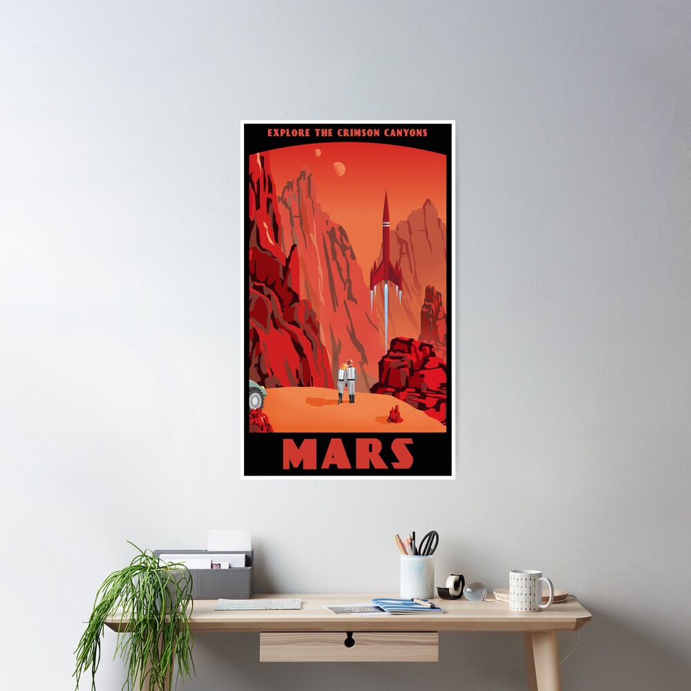 Mars Travel Poster Poster
