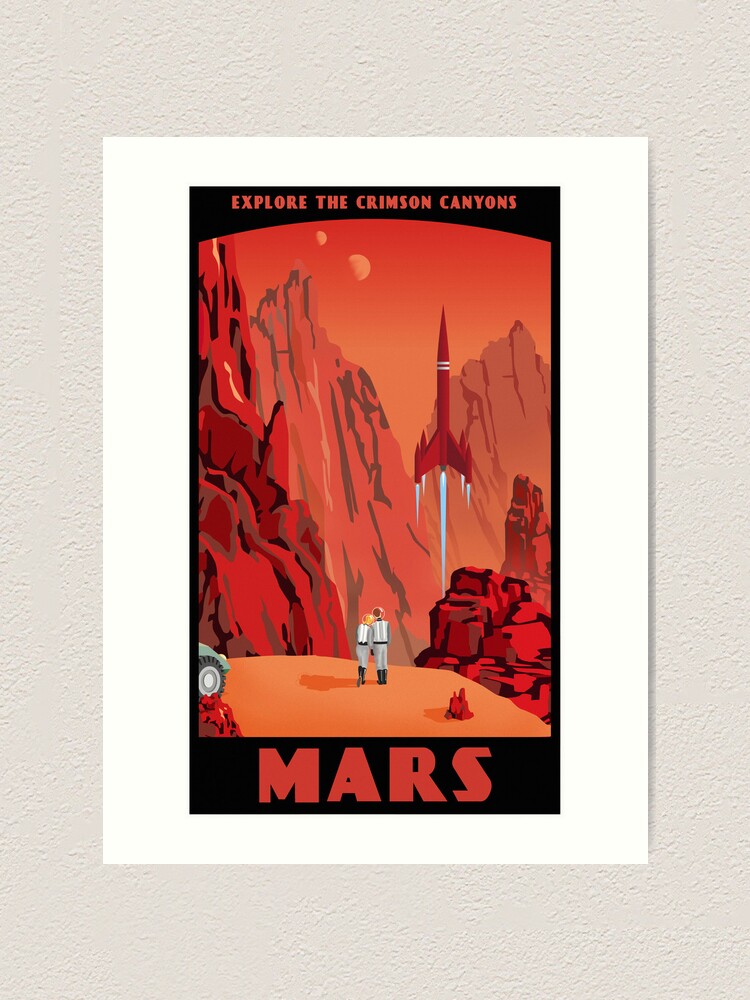 Alternate view of Mars Travel Poster Art Print